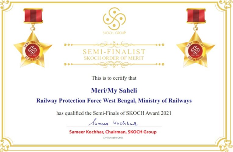 Railway Protection Force receives “Skoch Order of Merit”