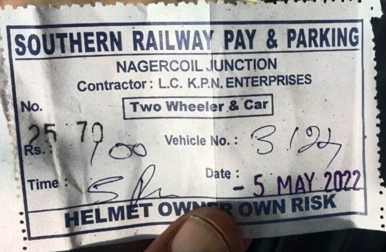 Need systematic regularisation of paid parking at all Railway Stations on IR