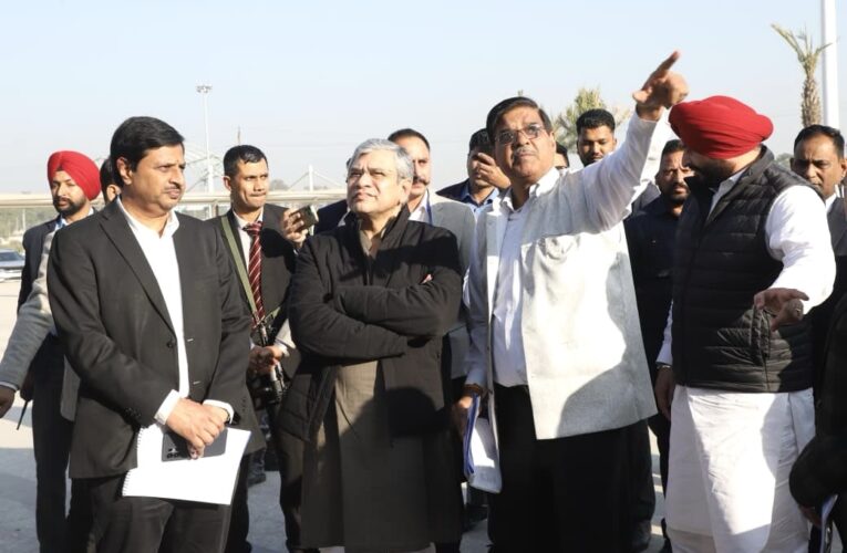 Railway Minister Ashwini Vaishnaw inspects redevelopment works at Chandigarh Railway Station