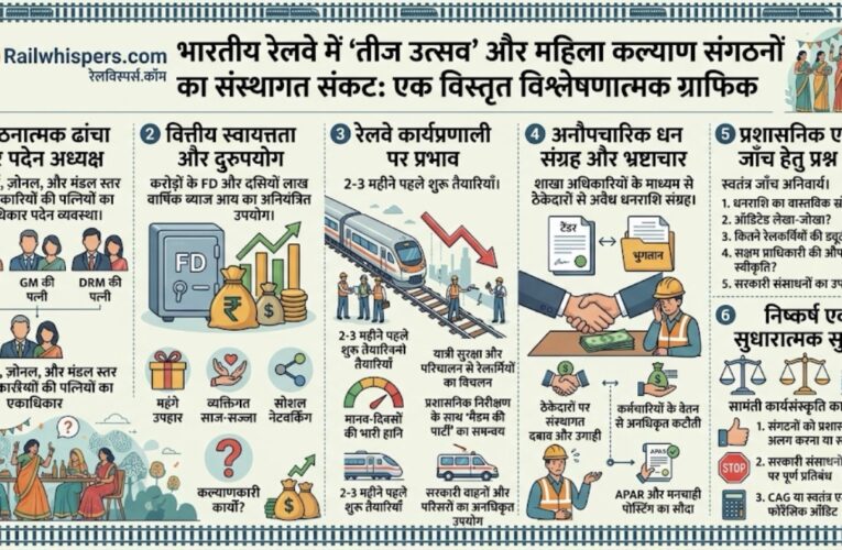 रेलवे में “तीज” के नाम पर संस्थागत कदाचार और प्रशासनिक एवं वित्तीय अनियमतताओं का संकट