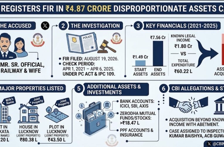 CBI Books Ex-SrDEE/NR Saket Kumar Srivastava & Wife in ₹4.87 Crore DA Case