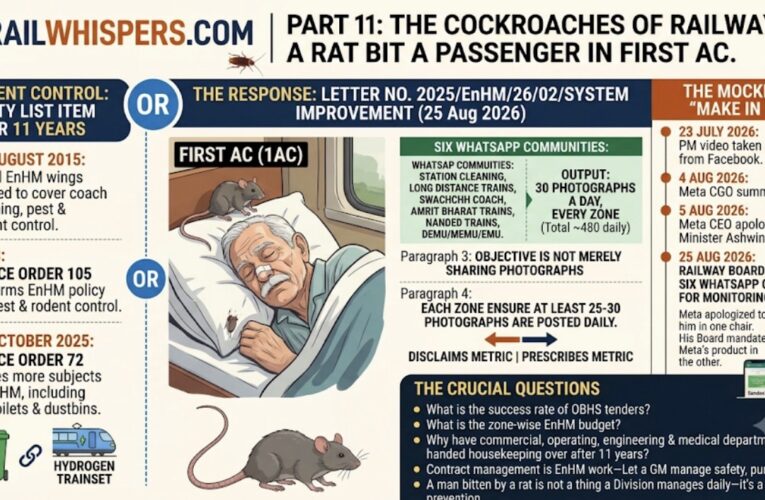 The Cockroaches of Railways | Part 11: A Rat Bit a Passenger in First AC. The Board Asked for Thirty Photographs a Day