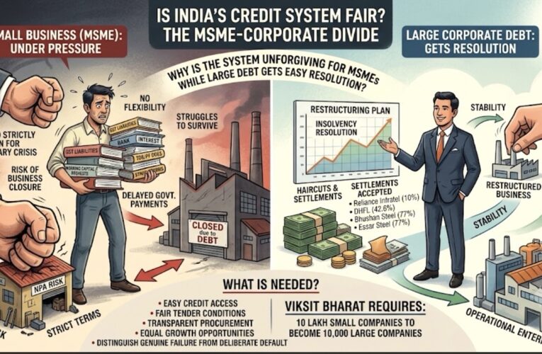 MSME Under Pressure, Big Corporate Debt Gets Resolution: Is India’s Credit System Fair?