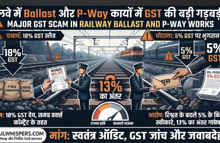 रेलवे में Ballast और P-Way कार्यों में GST की बड़ी गड़बड़ी!